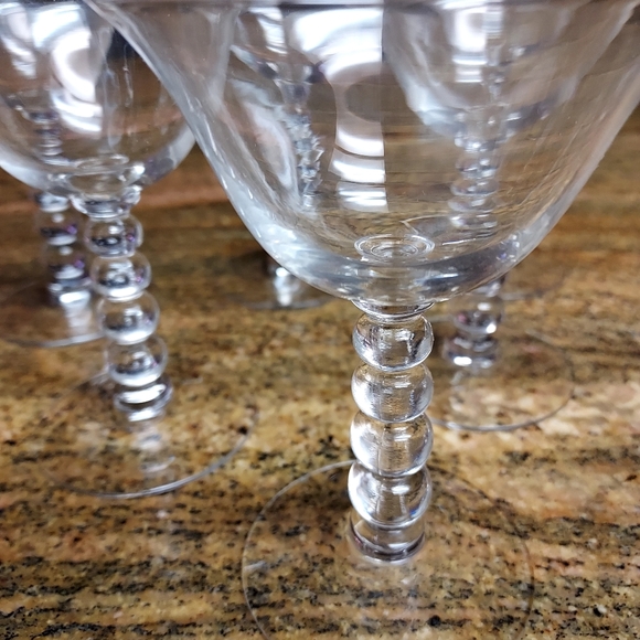 6 Imperial Candlewick 4 Bead Stem Cocktail Glasses. - Picture 8 of 8
